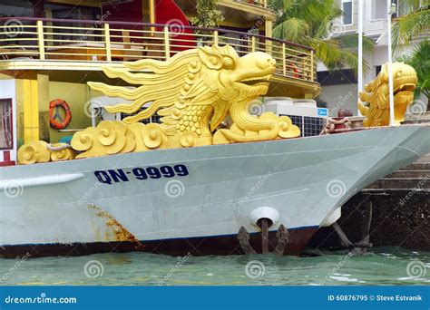 Prow Of Dragon Boat - Traditional Asian Longboat Royalty-Free Stock Photography | CartoonDealer ...