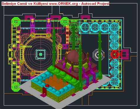 Selimiye Camii Ve K Lliyesi Dwg Projesi Autocad Projeler