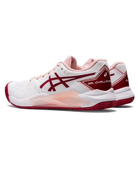 Asics Gel Challenger Clay Blanco Rosa Mujer Vistoso Y C Modo