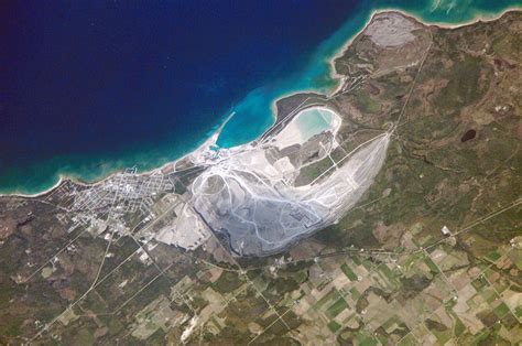 Worlds Largest Limestone Quarry World Record In Rogers City Michigan