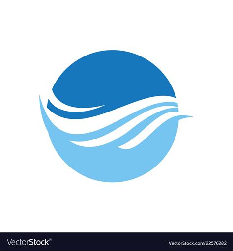 Sea wave logo Royalty Free Vector Image - VectorStock