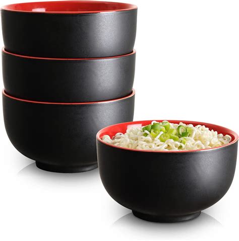 Amazon Selamica Ceramic Japanese Ramen Bowls Set 38 Ounce Soup