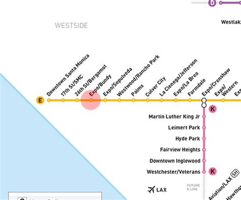 Expo Bundy Station Map Los Angeles Metro Rail