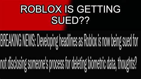 ROBLOX IS GETTING SUED AGAIN YouTube