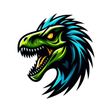 Head Of Dinosaur Menacing Creature Suitable For A Logo Esport Gaming