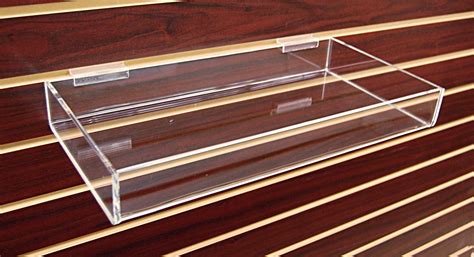 Acrylic Slanted Slatwall Shelf 7w X 10d Detroit Store Fixture Co