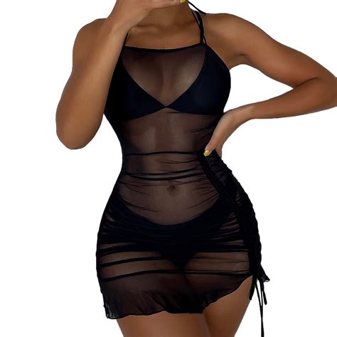 Women Sheer Mesh Cover Up Shorts Beach Cover Up Beach Wrap Bikini Wraps