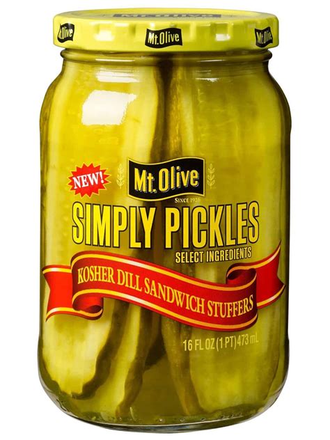 Simply Pickles Kosher Dill Sandwich Stuffers - Mt Olive Pickles