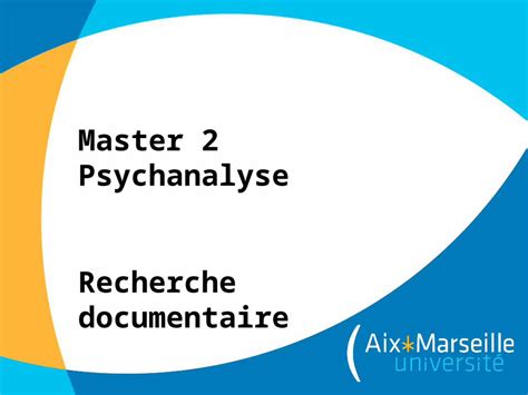 PPT Méthodologie de la recherche documentaire en psychanalyse master