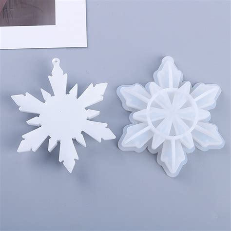 Snow Flake Resin Mold Christmas Resin Mold Hangable Snow Etsy