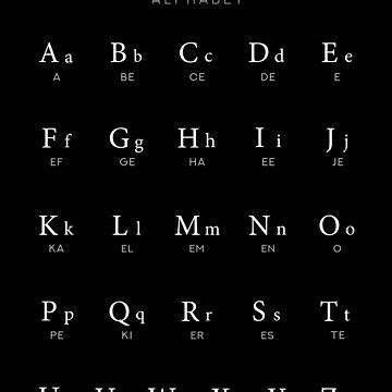 "Indonesian Alphabet Chart, Black" Poster for Sale by typelab | Redbubble