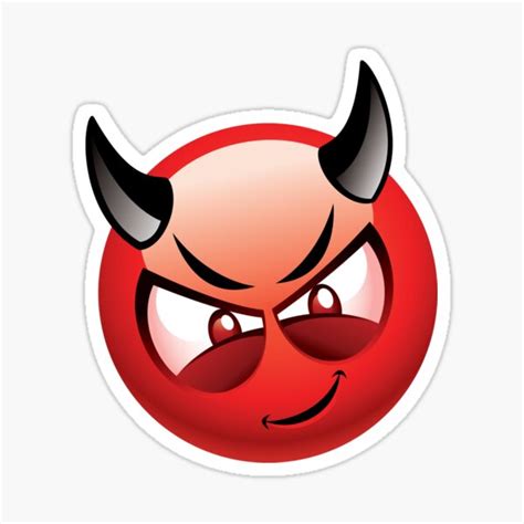 "Cute devil emoji" Sticker for Sale by featherfling | Redbubble