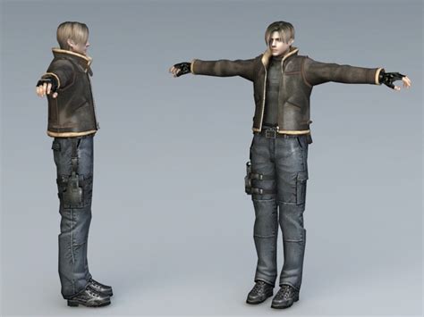 Resident Evil Leon Kennedy D Model Ds Max Lightwave Maya Object Files