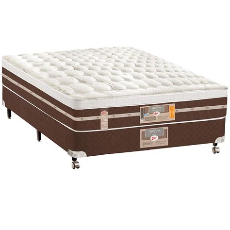 Cama Casal Box Molas Ensacadas Castor Silver Star Aircom 4 Rodinhas