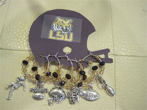 Lsu Tigers Football Wine Glass Charms Silver Charms Running Back