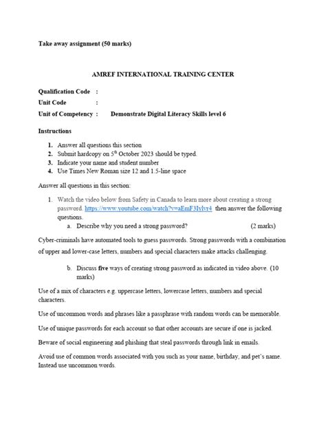 Digital Literacy Take Away Cat Level 6 Pdf World Wide Web