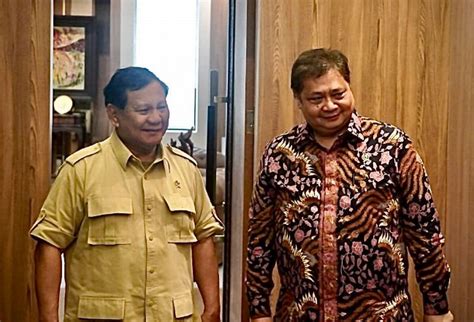 Menko Airlangga Terima Menhan Prabowo Bahas Food Estate Kemandirian