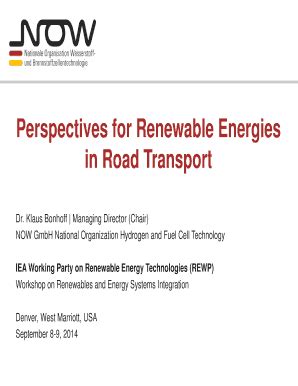 Fillable Online Perspectives For Renewable Energies Fax Email Print