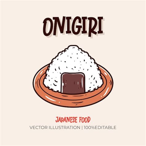 Premium Vector Onigiri Japanese Food Vector Illustration