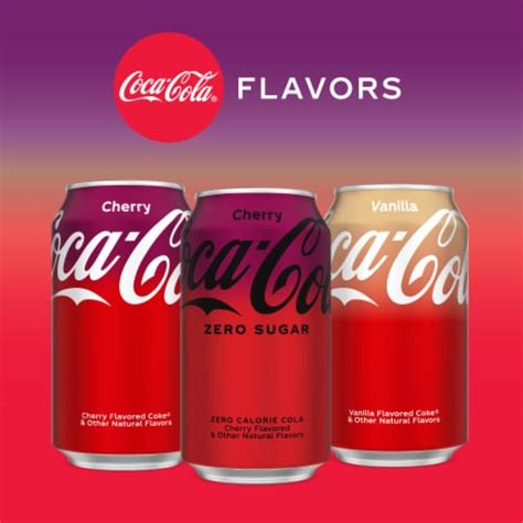 Coca Cola Cherry Zero Sugar Soda Mini Cans 6 Pk 7 5 Fl Oz Smiths