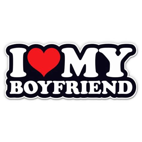 I Heart My Boyfriend Sticker 3 Laptop Sticker