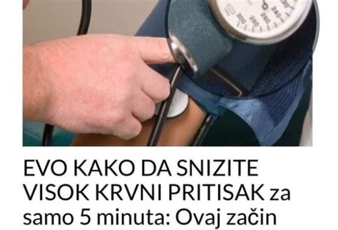 EVO KAKO DA SNIZITE VISOK KRVNI PRITISAK za samo 5 minuta Ovaj začin