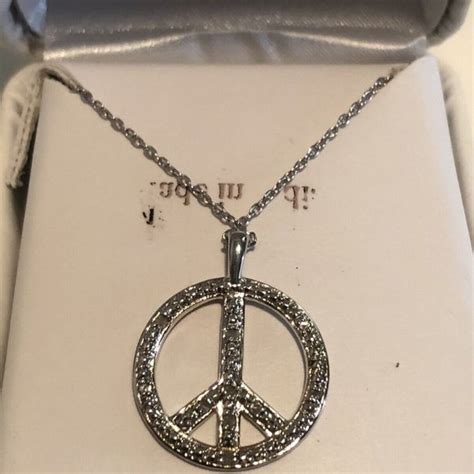 Amanda Rose Collection Jewelry Amanda Rose Peace Sign 925 Sterling