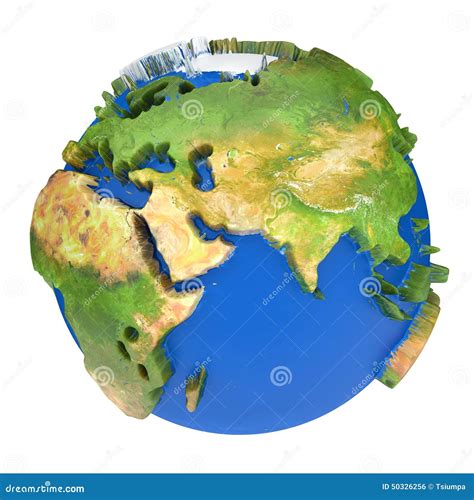 Earth Planet. The Earth Texture Of This Image Furnished By NASA Stock ...