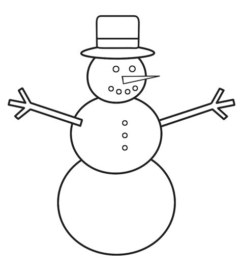 Dibujo Para Colorear Muñeco De Nieve De Navidad