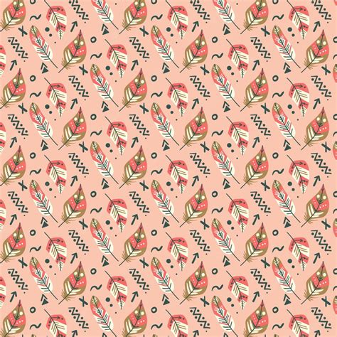 Free Vector Hand Drawn Seamless Boho Pattern