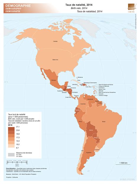 Taux brut de natalité 2014 Cartoprodig Des cartes pour comprendre