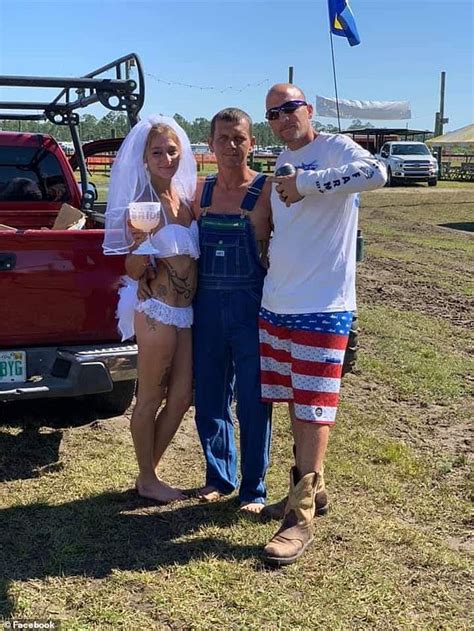 Florida Groom Marries Bikini Clad Bride On Back Of A Pick Up Truck Before They Cavort In Mud