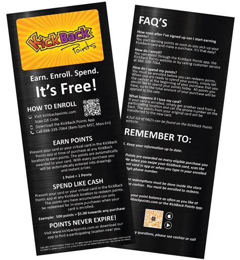 KICKBACK LOYALTY BROCHURES – KickBack POP