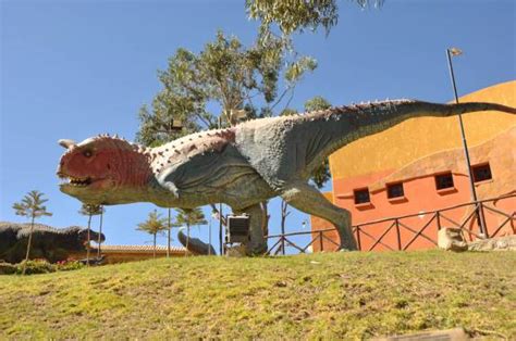 Maquete Em Tamanho Real De Um Carnossauro No Parque Dos Dinossauros