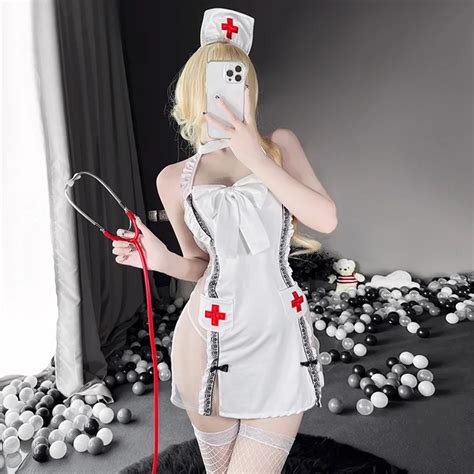 Sexy Nurse Role Play Costumes For Women Erotic Lingerie Underwear Nightclub Dress Outfits Adults