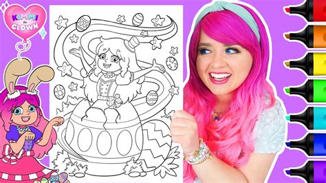 Coloring Kimmi The Clown Easter Egg Coloring Page Ohuhu Art Markers