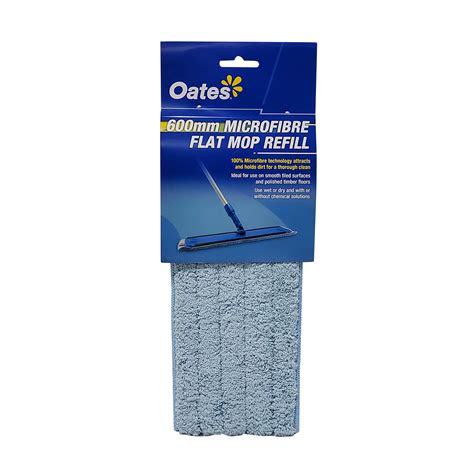 Oates Mm Microfibre Flat Mop Refill Blue Cleanmax Supplies