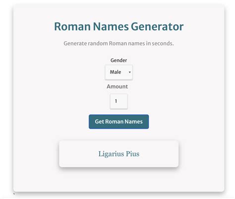 The Official Roman Name Generator: Get the Perfect Name Now