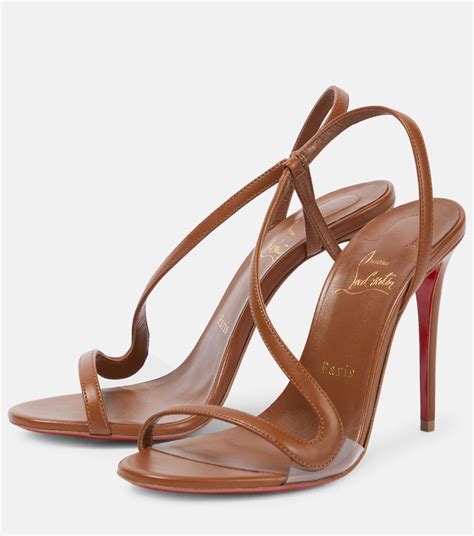 Nudes Rosalie Leather Sandals In Brown Christian Louboutin Mytheresa