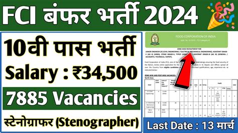 FCI RECRUITMENT 2024 FOOD INSPECTOR RECRUITMENT 2024 FCI NEW