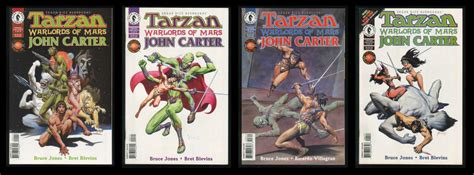 Tarzan John Carter Warlords Of Mars Comic Set 1 2 3 4 Lot Bret Blevins