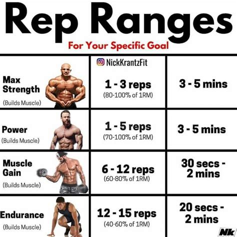 Rep Ranges For Your Specific Goal Specific Goals Biceps Workout