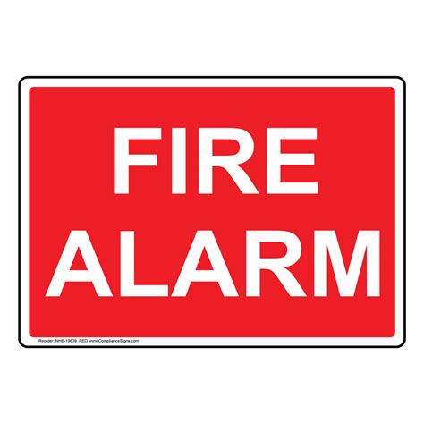 Fire Alarm Signs Free