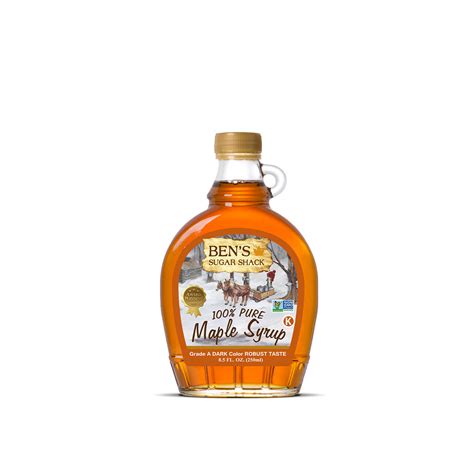 Bens 100 Pure Maple Syrup Glass Flask 85oz Bens Sugar Shack Bens Maple Syrup