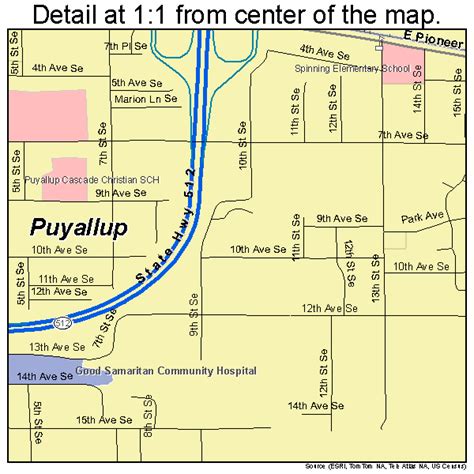 Puyallup Washington Street Map 5356695