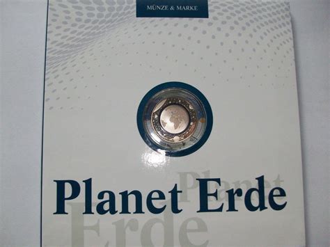 X Euro Planet Erde Spiegelglanz Numisfolder M Nze Und Marke Sehr