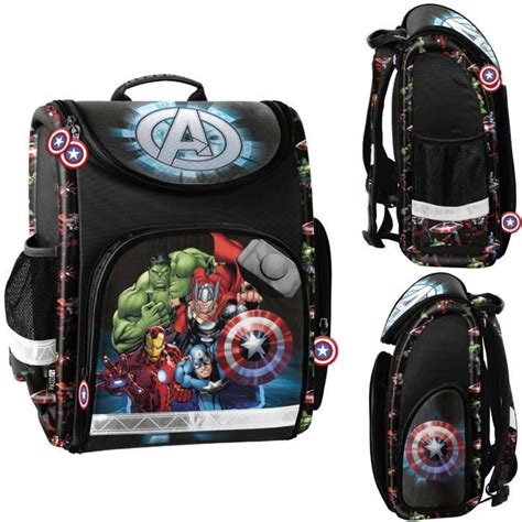 Sac à dos Marvel Avengers Paso Noir Enfant Garçon Cdiscount