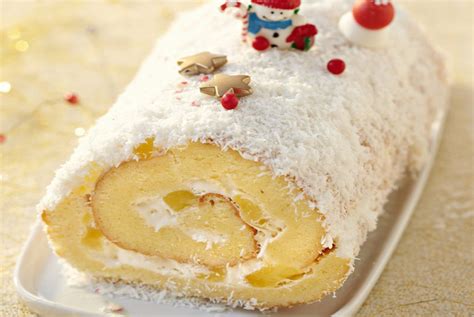 Bûche de noël facile ananas coco très fraîche Bon À Savoir