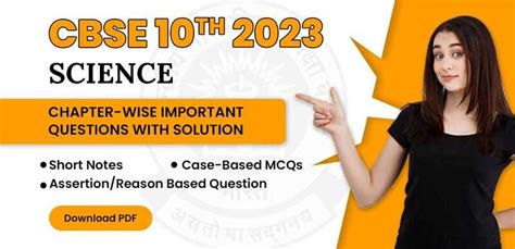 Cbse 10th 2023 Science Chapter Wise Important Questions With Solution