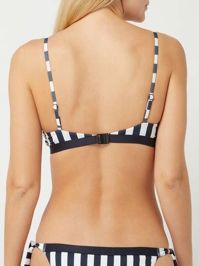 TOMMY HILFIGER Bikini Oberteil In Triangel Form Wattiert Marine